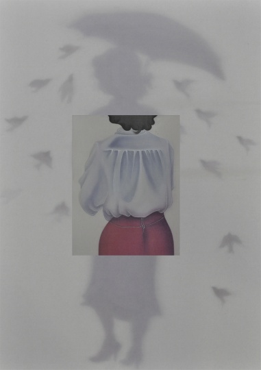 《红》 小:19x15cm 大:68x53cm 绢本设色 绘画装置 2014
《红》 小:19x15cm 大:68x53cm 绢本设色 绘画装置 2014