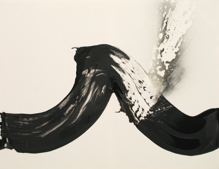 《破墨山水》 146x114cm 综合媒材 2010
《破墨山水》 146x114cm 综合媒材 2010