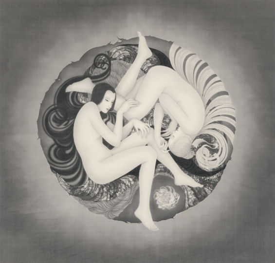 《玄黄》 147.5×140.5 绢本设色 2012
《玄黄》 147.5×140.5 绢本设色 2012