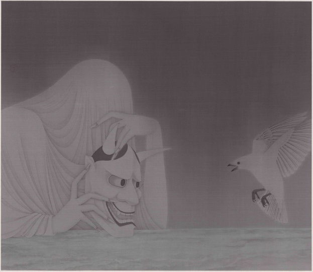 《魔念》 69×59.5cm 绢本设色 2015
《魔念》 69×59.5cm 绢本设色 2015