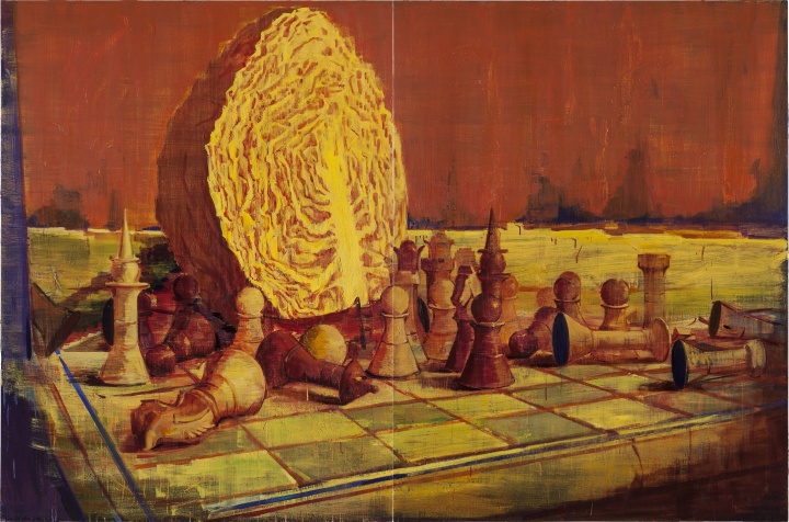 《我假装有暴力倾向来获得一个安全区域》 200×300cm 布面丙烯 2015
《我假装有暴力倾向来获得一个安全区域》 200×300cm 布面丙烯 2015