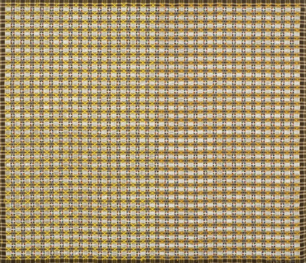 《十示98-7》140×160 cm 成品布上丙烯 1998
《十示98-7》140×160 cm 成品布上丙烯 1998