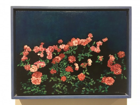 胡文丹 《你走过的那片花丛》 32×42cm 布面油画 2014
