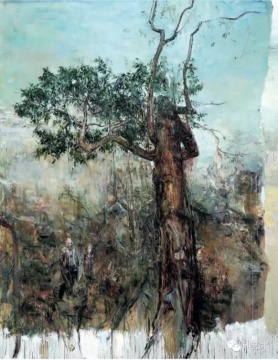 Lot 4152 屠宏涛《树下遇到荒木》 270×210cm &nbsp;2011 布面油画 &nbsp;估价：130-180万元
