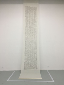 郝世明 《圣教序》660×140cm 绢本水墨 2015
