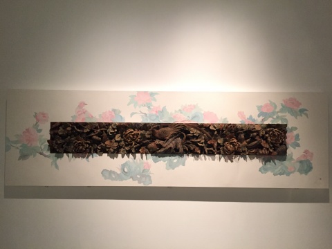 水墨镶嵌老木雕与春游计划 李婷婷个展的“视觉反思” 水墨镶嵌老木雕与春游计划 李婷婷个展的“视觉反思”