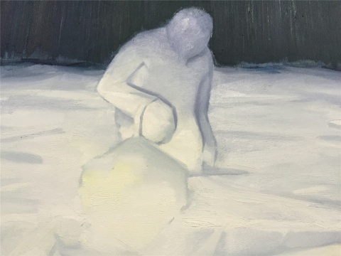 2015年作品《船长》局部
2015年作品《船长》局部