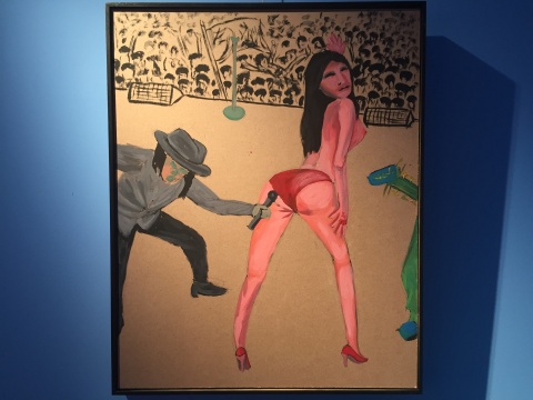 《表姐帮我》 630×503cm 油画 2014
《表姐帮我》 630×503cm 油画 2014