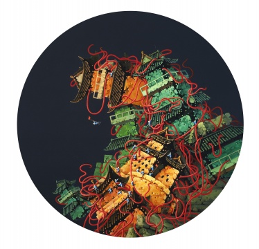 《红城记》 直径100cm 布面丙烯 2013年
《红城记》 直径100cm 布面丙烯 2013年