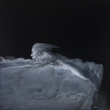 《山丘》150×150cm 布面丙烯 2014年
《山丘》150×150cm 布面丙烯 2014年