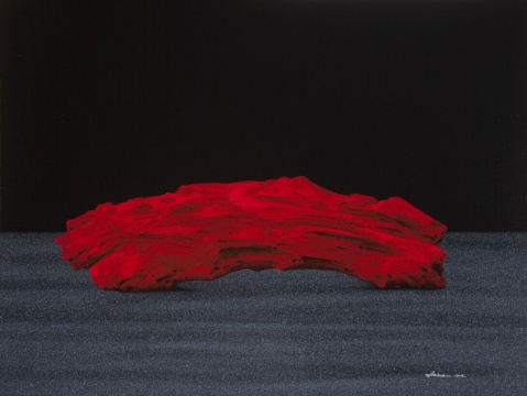 《红石》 60×80cm 布面丙烯 2015年
《红石》 60×80cm 布面丙烯 2015年
