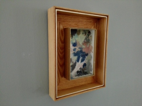 《剪葡萄》 30×20cm 纸盒油画 2014
《剪葡萄》 30×20cm 纸盒油画 2014