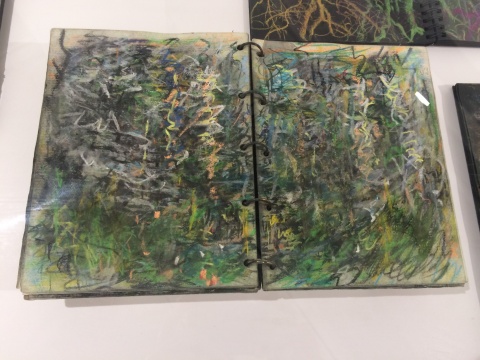 现场展出的手稿作品
现场展出的手稿作品