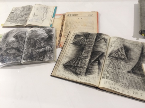 现场展出的手稿作品及视觉研究笔记
现场展出的手稿作品及视觉研究笔记