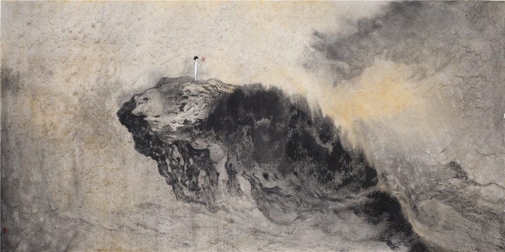 林于思 《等风来》 50×101cm 纸本设色 2015
林于思 《等风来》 50×101cm 纸本设色 2015