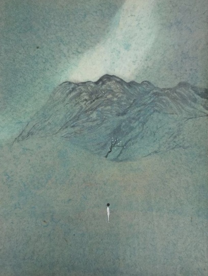 《子时随笔NO.14》 46.5x36.5cm 纸本设色 2015
《子时随笔NO.14》 46.5x36.5cm 纸本设色 2015