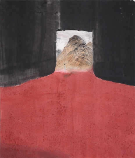 《外面的世界》 80×69cm 纸本设色 2015
《外面的世界》 80×69cm 纸本设色 2015
