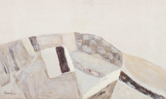 Lot433《银色风景》49.5×82.5cm  1998年 估价：35-50万
