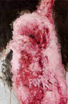 Lot445刘炜《PORK》150×100cm 布面油彩 2007年 估价：150-180万
