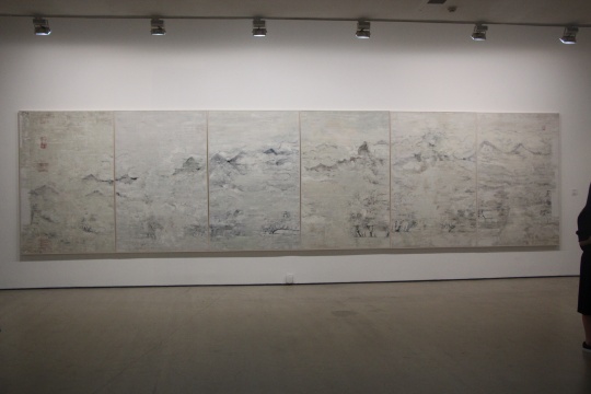 《移动山水66号》 800×205cm 布面油画 2013 