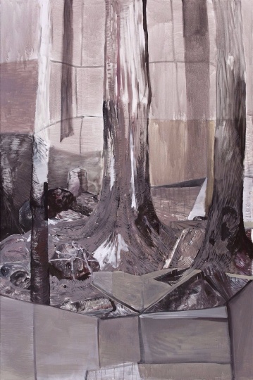 《临时建筑No.131210》，300×200cm，布面丙烯，2013
