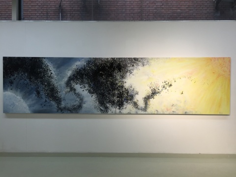 胡觉 《昼夜之间》 480×120cm 布面油画 2015
