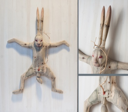 【展望奖】陈文才 《致青春之三阉割》 雕塑：木、铁 45×158×120cm  广州美术学院  2014
