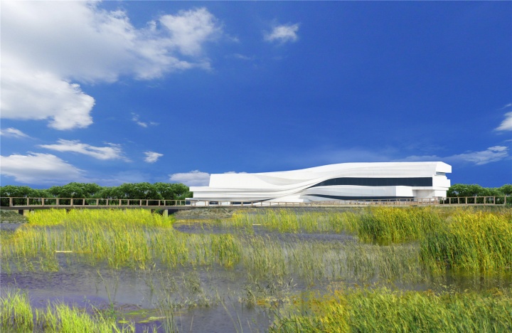 美术馆外景图 美术馆的建筑由80后设计团队waa(We Architech Anonymous)建筑事务所设计,建筑宛如一块白色沉积岩,见证者黄河畔的时间流逝
美术馆外景图 美术馆的建筑由80后设计团队waa(We Architech Anonymous)建筑事务所设计,建筑宛如一块白色沉积岩,见证者黄河畔的时间流逝