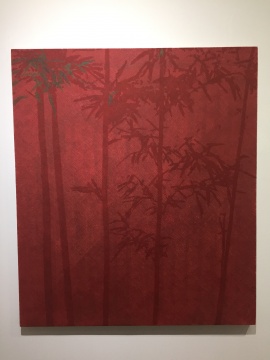 《萧萧竹1》 130×150cm 布面 国画颜料 2015

