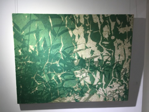 《萧萧竹4》 130×100cm 布面 综合颜料 2015
《萧萧竹4》 130×100cm 布面 综合颜料 2015