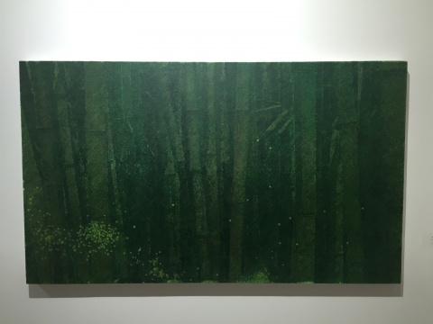 《千重绿》 100×170cm 布面 综合颜料 2015
《千重绿》 100×170cm 布面 综合颜料 2015