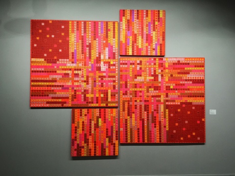 丁乙 《十示2008-22》 两幅各150×150cm、两幅各80×80cm 成品布上丙烯 2008
丁乙 《十示2008-22》 两幅各150×150cm、两幅各80×80cm 成品布上丙烯 2008