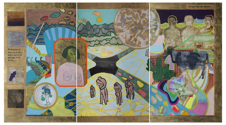 《早上好和我所看到的》 200×350cm 综合材料 2015 《早上好和我所看到的》 200×350cm 综合材料 2015