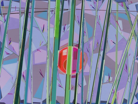 《竹林》 300×400 cm 布面丙烯, 喷漆 2015
