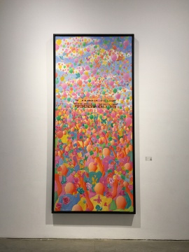 方力钧 《2010》 布面油画   270×120cm  2010