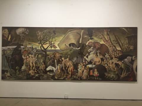 吴雅蒂 《混沌与真相》 180×450cm 布面丙烯 2010
吴雅蒂 《混沌与真相》 180×450cm 布面丙烯 2010