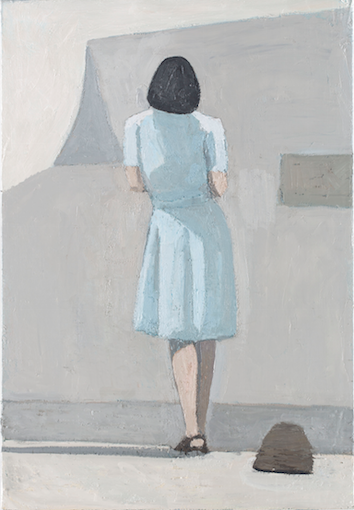 《无题-蓝衣》 73x50cm 布面油画 2015
《无题-蓝衣》 73x50cm 布面油画 2015