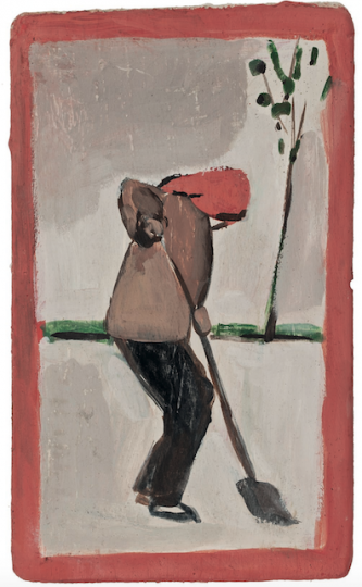 《红头巾》(局部1) 14x23.5cm 木板油画 2013
《红头巾》(局部1) 14x23.5cm 木板油画 2013