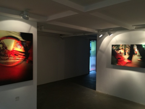 展览现场,后部门外是属于画廊空间的室外花园
展览现场,后部门外是属于画廊空间的室外花园