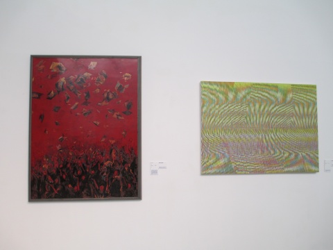 中国美术学院 马颖 《栀子花开》 160×120cm 大漆/麻布/箔 造型艺术银奖 、中国美术学院 蒋欣宇 150×110cm 丙烯 提名奖 中国美术学院 马颖 《栀子花开》 160×120cm 大漆/麻布/箔 造型艺术银奖 、中国美术学院 蒋欣宇 150×110cm 丙烯 提名奖
