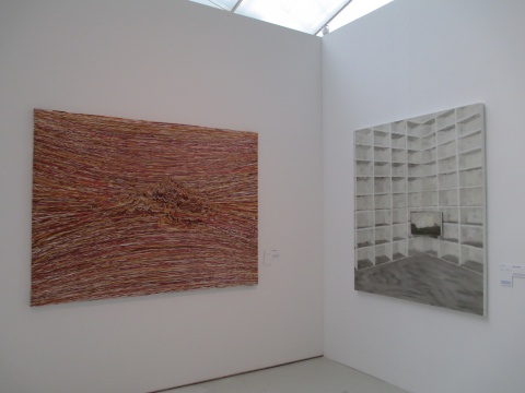 四川美术学院 高科 《流逝》150×200cm 布面综合材料 赞助人特别奖、中国美术学院 冉凯 《空格-多重选择》135c×160cm 布面油画、亚克力 赞助人特别奖 四川美术学院 高科 《流逝》150×200cm 布面综合材料 赞助人特别奖、中国美术学院 冉凯 《空格-多重选择》135c×160cm 布面油画、亚克力 赞助人特别奖