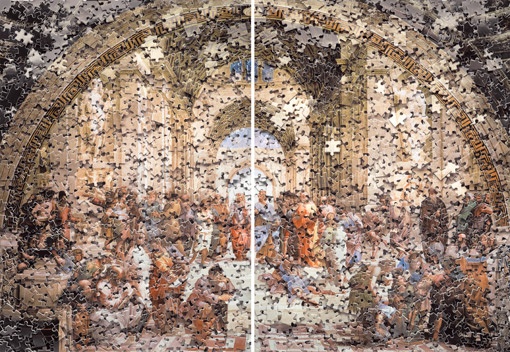维克·穆尼兹《雅典学院,仿拉斐尔》138.9×200.7cm 数码显色印刷 2008
维克·穆尼兹《雅典学院,仿拉斐尔》138.9×200.7cm 数码显色印刷 2008