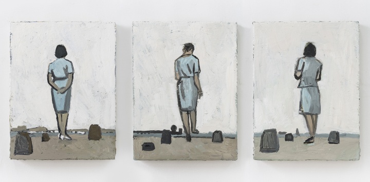 刘晓辉《无题-海边》三联 40×30cm/件 木板油画 2014
刘晓辉《无题-海边》三联 40×30cm/件 木板油画 2014
