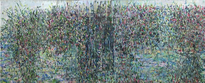 薛峰《纷飞的纷飞的纷飞的2015-9》200×500cm 布面油画 2015
薛峰《纷飞的纷飞的纷飞的2015-9》200×500cm 布面油画 2015