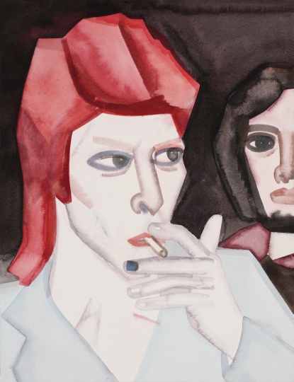 胡子《David Bowie》53.5×41.5cm 纸上水粉 2015
胡子《David Bowie》53.5×41.5cm 纸上水粉 2015