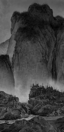 杨泳梁《人造仙境 II - 溪山行旅图 》300×150cm 艺术微喷 2014
杨泳梁《人造仙境 II - 溪山行旅图 》300×150cm 艺术微喷 2014