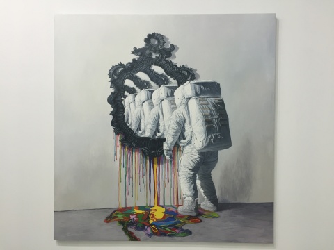 《自我趋向之一》 200×180cm 布面油画 2014
《自我趋向之一》 200×180cm 布面油画 2014