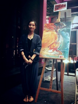 本次“中国艺赞China Art Battle”第一名吴婷婷及作品
本次“中国艺赞China Art Battle”第一名吴婷婷及作品