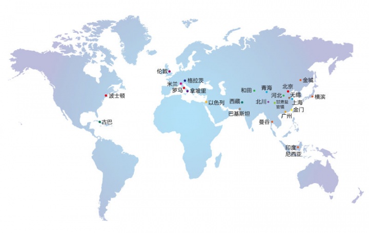刘小东十年行走地图(图/余晓丹)
刘小东十年行走地图(图/余晓丹)