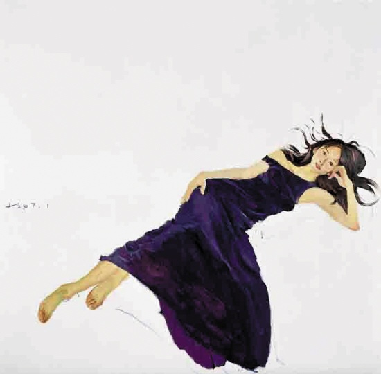 《美女林志玲》200x200cm 布面油画 2007年
《美女林志玲》200x200cm 布面油画 2007年